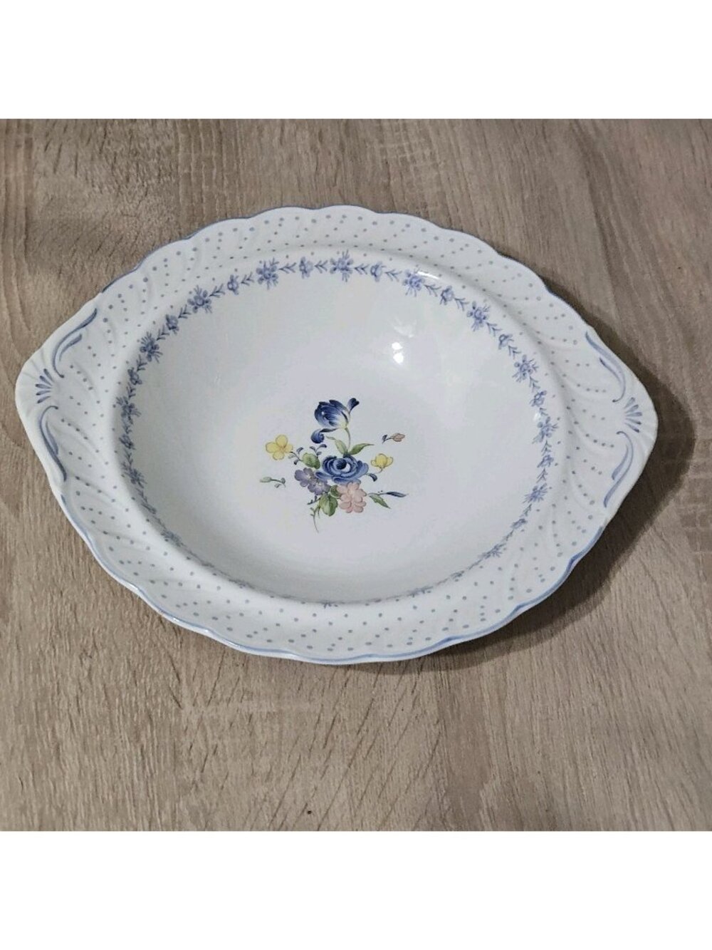Nikko Fine Tableware Blue Peony Large Dish Serving Bowl Made In Japan